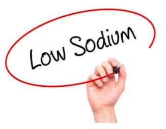 Low salt diet for Meniere's disease - low sodium being ringed on a white board.